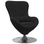 Sillón huevo Negro 63 x 73 x 90 cm Terciopelo en Sillones | Comprar online en Foru.es
