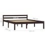 Estructura de cama madera maciza pino marrón oscuro 120x200 cm de vidaXL, Camas y somieres - Ref: Foro24-283204, Precio: 133,...