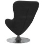 Sillón huevo Negro 63 x 73 x 90 cm Terciopelo en Sillones | Comprar online en Foru.es