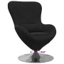 Sillón huevo Negro 63 x 73 x 90 cm Terciopelo en Sillones | Comprar online en Foru.es