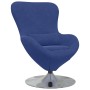 Sillón huevo Azul Policía 63 x 73 x 90 cm Terciopelo en Sillones | Comprar online en Foru.es