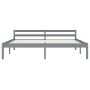 Estructura de cama de madera maciza de pino gris 160x200 cm de vidaXL, Camas y somieres - Ref: Foro24-283200, Precio: 100,64 ...