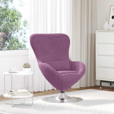 Sillón huevo Morado 63 x 73 x 90 cm Terciopelo en Sillones | Comprar online en Foru.es