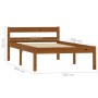 Estructura de cama madera maciza pino marrón miel 100x200 cm de vidaXL, Camas y somieres - Ref: Foro24-283209, Precio: 77,56 ...