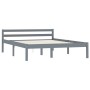 Estructura de cama de madera maciza de pino gris 120x200 cm de vidaXL, Camas y somieres - Ref: Foro24-283198, Precio: 134,08 ...