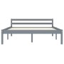 Estructura de cama de madera maciza de pino gris 120x200 cm de vidaXL, Camas y somieres - Ref: Foro24-283198, Precio: 134,08 ...