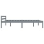 Estructura de cama de madera maciza de pino gris 120x200 cm de vidaXL, Camas y somieres - Ref: Foro24-283198, Precio: 134,08 ...