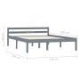 Estructura de cama de madera maciza de pino gris 120x200 cm de vidaXL, Camas y somieres - Ref: Foro24-283198, Precio: 134,08 ...