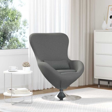 Sillón huevo Gris oscuro 63 x 73 x 90 cm tela en Sillones | Comprar online en Foru.es