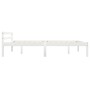Estructura de cama de madera maciza de pino blanco 120x200 cm de vidaXL, Camas y somieres - Ref: Foro24-283186, Precio: 136,5...