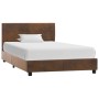 Estructura de cama de piel de ante artificial marrón 90x200 cm de vidaXL, Camas y somieres - Ref: Foro24-284780, Precio: 123,...