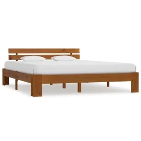Estructura de cama madera maciza pino marrón miel 180x200 cm de vidaXL, Camas y somieres - Ref: Foro24-283183, Precio: 174,06...
