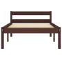 Estructura de cama madera maciza pino marrón oscuro 90x200 cm de vidaXL, Camas y somieres - Ref: Foro24-283202, Precio: 96,30...