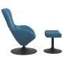 Silla Huevo con Puff Azul 63 x 73 x 90 cm Terciopelo en Sillones | Comprar online en Foru.es