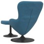Silla Huevo con Puff Azul 63 x 73 x 90 cm Terciopelo en Sillones | Comprar online en Foru.es