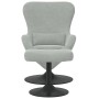 Silla Huevo con Puff Gris Claro 63 x 73 x 90 cm Terciopelo en Sillones | Comprar online en Foru.es