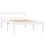 Estructura de cama de madera maciza de pino blanco 90x200 cm de vidaXL, Camas y somieres - Ref: Foro24-283184, Precio: 96,42 ...