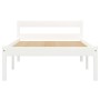 Estructura de cama de madera maciza de pino blanco 90x200 cm de vidaXL, Camas y somieres - Ref: Foro24-283184, Precio: 96,42 ...