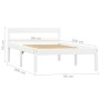 Estructura de cama de madera maciza de pino blanco 90x200 cm de vidaXL, Camas y somieres - Ref: Foro24-283184, Precio: 96,42 ...