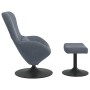 Silla Huevo con Puff Gris oscuro 63 x 73 x 90 cm Terciopelo en Sillones | Comprar online en Foru.es