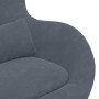 Silla Huevo con Puff Gris oscuro 63 x 73 x 90 cm Terciopelo en Sillones | Comprar online en Foru.es