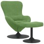 Silla Huevo con Puff Verde claro 63 x 73 x 90 cm Terciopelo en Sillones | Comprar online en Foru.es