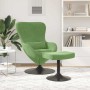 Silla Huevo con Puff Verde claro 63 x 73 x 90 cm Terciopelo en Sillones | Comprar online en Foru.es