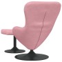 Silla Huevo con Puff Rosa 63 x 73 x 90 cm Terciopelo en Sillones | Comprar online en Foru.es