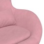 Silla Huevo con Puff Rosa 63 x 73 x 90 cm Terciopelo en Sillones | Comprar online en Foru.es
