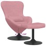 Silla Huevo con Puff Rosa 63 x 73 x 90 cm Terciopelo en Sillones | Comprar online en Foru.es