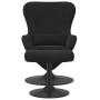 Silla Huevo con Puff Negro 63 x 73 x 90 cm Terciopelo en Sillones | Comprar online en Foru.es