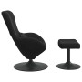 Silla Huevo con Puff Negro 63 x 73 x 90 cm Terciopelo en Sillones | Comprar online en Foru.es
