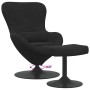 Silla Huevo con Puff Negro 63 x 73 x 90 cm Terciopelo en Sillones | Comprar online en Foru.es
