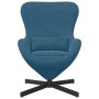 Sillón huevo Azul 63 x 73 x 90 cm Terciopelo en Sillones | Comprar online en Foru.es