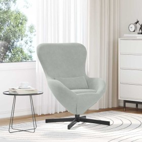 Sillón huevo Gris Claro 63 x 73 x 90 cm Terciopelo en Sillones | Comprar online en Foru.es