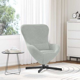 Sillón huevo Gris Claro 63 x 73 x 90 cm Terciopelo en Sillones | Comprar online en Foru.es