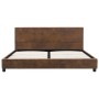 Estructura de cama de piel de ante artificial marrón 120x200 cm de vidaXL, Camas y somieres - Ref: Foro24-284782, Precio: 141...