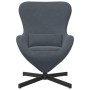 Sillón huevo Gris oscuro 63 x 73 x 90 cm Terciopelo en Sillones | Comprar online en Foru.es