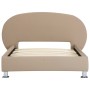 Estructura de cama de cuero sintético color capuchino 100x200cm de vidaXL, Camas y somieres - Ref: Foro24-285421, Precio: 143...