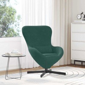 Sillón huevo Verde oscuro 63 x 73 x 90 cm Terciopelo en Sillones | Comprar online en Foru.es