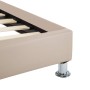 Estructura de cama de cuero sintético color capuchino 100x200cm de vidaXL, Camas y somieres - Ref: Foro24-285421, Precio: 143...