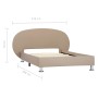 Estructura de cama de cuero sintético color capuchino 100x200cm de vidaXL, Camas y somieres - Ref: Foro24-285421, Precio: 143...