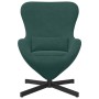 Sillón huevo Verde oscuro 63 x 73 x 90 cm Terciopelo en Sillones | Comprar online en Foru.es