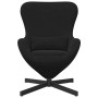 Sillón huevo Negro 63 x 73 x 90 cm Terciopelo en Sillones | Comprar online en Foru.es