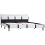 Bed frame with LED white synthetic leather 140x200 cm by vidaXL, Beds and slatted bases - Ref: Foro24-280299, Price: 160,59 €...