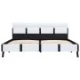 Bed frame with LED white synthetic leather 140x200 cm by vidaXL, Beds and slatted bases - Ref: Foro24-280299, Price: 160,59 €...