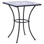 Mesa de mosaico para cafetería cerámica azul y blanco 60 cm de vidaXL, Mesas de jardín - Ref: Foro24-46706, Precio: 101,37 €,...
