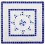 Mesa de mosaico para cafetería cerámica azul y blanco 60 cm de vidaXL, Mesas de jardín - Ref: Foro24-46706, Precio: 113,06 €,...