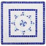 Mesa de mosaico para cafetería cerámica azul y blanco 60 cm de vidaXL, Mesas de jardín - Ref: Foro24-46706, Precio: 101,37 €,...