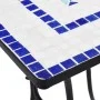 Mesa de mosaico para cafetería cerámica azul y blanco 60 cm de vidaXL, Mesas de jardín - Ref: Foro24-46706, Precio: 113,06 €,...